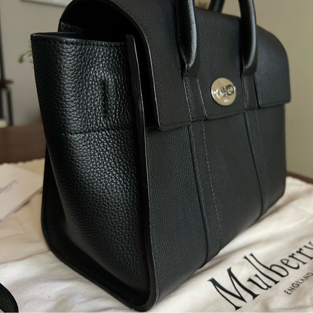 MULBERRY Classic Grain Small Bayswater in Black - Picture 11 of 15